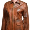Katniss Everdeen The Hunger Games Brown Real Leather Jacket