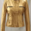 Now You See Me 2 Lula Collarless Viscose Lining Golden Jacket