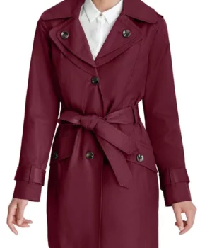The Equalizer Jennifer Ferrin Maroon Robe Coat