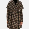 The Equalizer Liza Lapira Houndstooth Wool Coat front