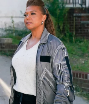 The Equalizer Queen Latifah Grey Utility Jacket