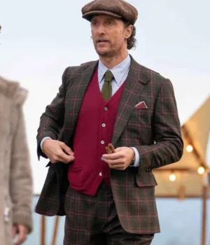 The Gentlemen Matthew McConaughey Brown Plaid Suit