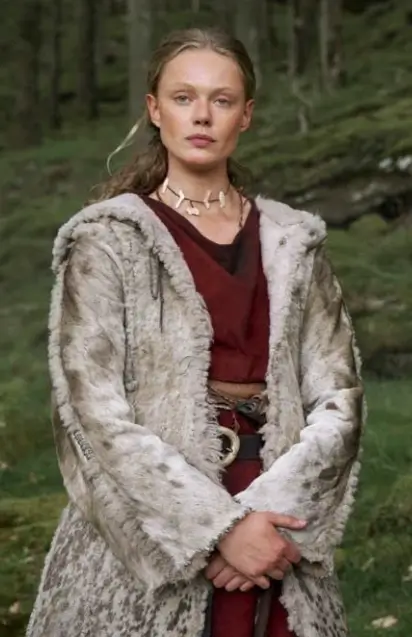 Vikings Valhalla Freydis Eriksdotter Grey Fur Coat