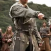 Vikings Valhalla Sam Corlett Grey Suede Coat