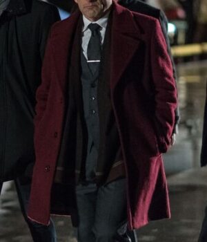 Alan Snyder Colony Red Wool Coat front