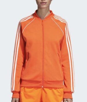Fatin Jadmani The Wilds Orange Fleece Jacket front