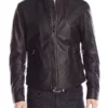 Ian Somerhalder The Vampire Diaries Coffee Brown Leather Jacket front