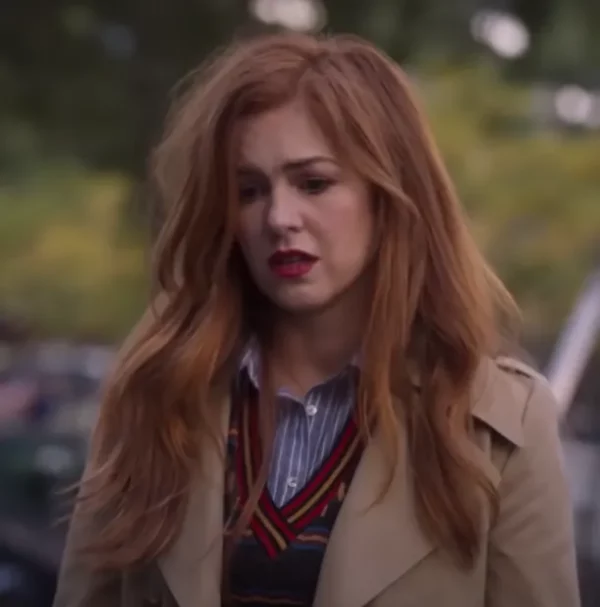 Isla Fisher Wolf Like Me Brown Trench Coat front