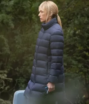 Laura Oliver Pieces of Her Blue Quilted Puffer Coat