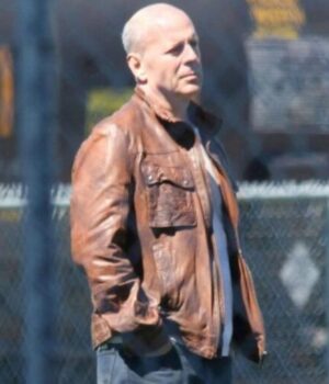 Looper Bruce Willis Real Leather Jacket front side