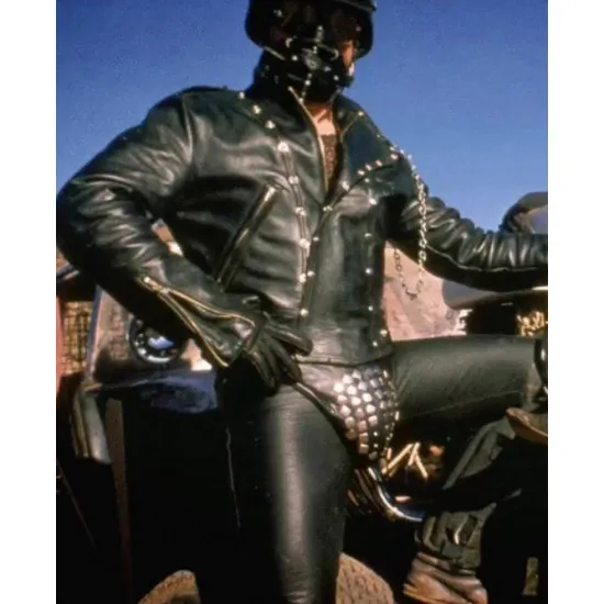 Mad Max English Racer Studded Genuine Leather Jacket front