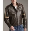 Ray Ferrier War of The Worlds Brown Biker Leather Jacket front