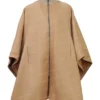Sienna Miller Anatomy Of A Scandal Poncho Brown Coat Image
