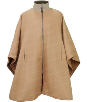 Sienna Miller Anatomy Of A Scandal Poncho Brown Coat Image