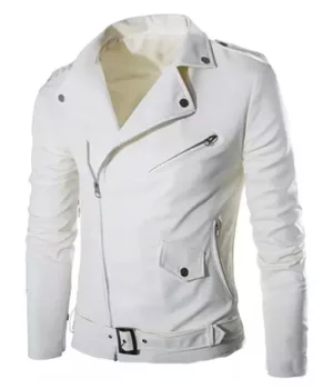 Superfly Kaalan KR Walker White Leather Jacket front