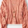 Teenage Bounty Hunters Sterling Wesley Pink Knit Cardigan front