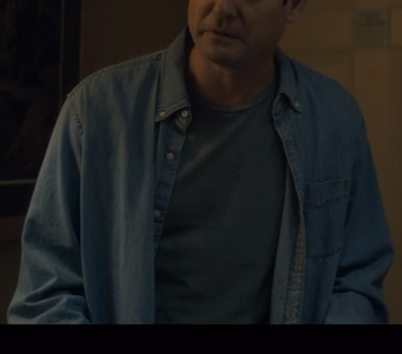 The Haunting of Hill House Young Hugh Crain Blue Denim Jacket front