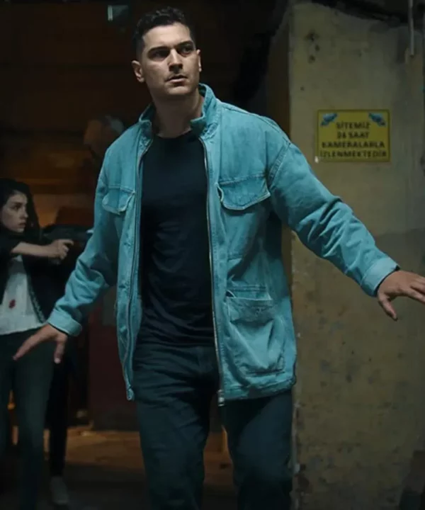 The Protector Çagatay Ulusoy Blue Cotton Jacket front