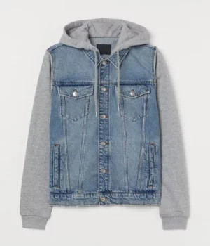 The Wilds Scotty Sims Blue Denim Hoodie front