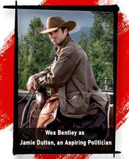 Wes Bentley as Jamie Dutton, an Aspiring Politician