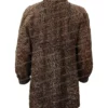 Women Persian Lamb Swakara Broadtail Brown Fur Warm Coat Back