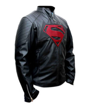 Batman Vs Superman Black Leather Jacket side