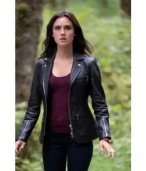 Charmed Poppy Drayton Real Leather Jacket front