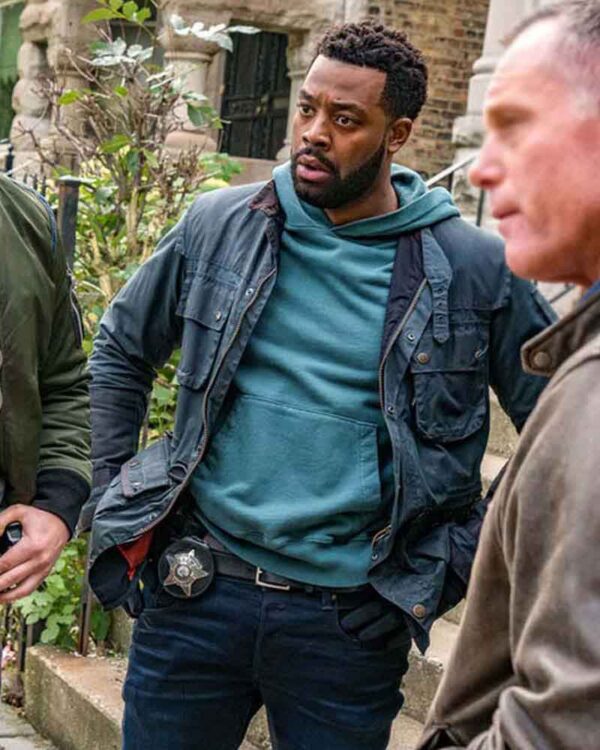 Chicago P.D. Kevin Atwater Blue Cotton Jacket frotn