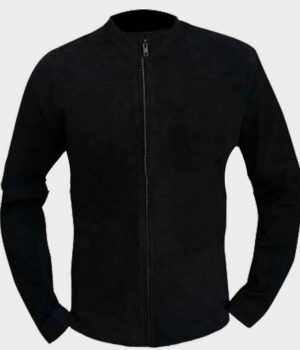 Ethan Hunt Mission Impossible Fallout Black Suede Jacket front