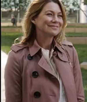 Grey’s Anatomy Dr. Meredith Grey Pink Cotton Coat front