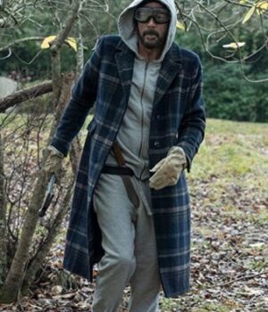 Jeffrey Dean Morgan The Walking Dead Season Plaid Coat front