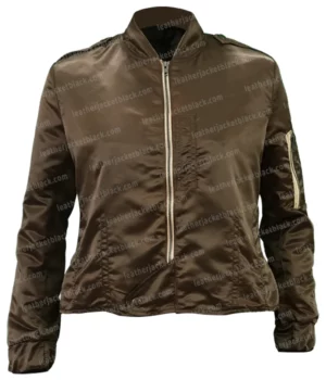 Jennifer Connelly Top Gun Maverick Bomber Cotton Jacket Front