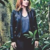 Jurassic World Claire Dearing Cropped Bomber Cotton Jacket front