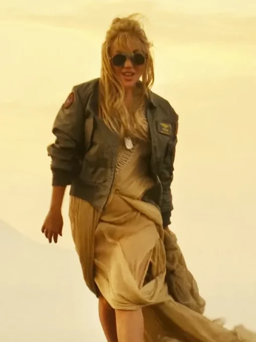 Lady Gaga Top Gun Bomber Cotton Jacket front