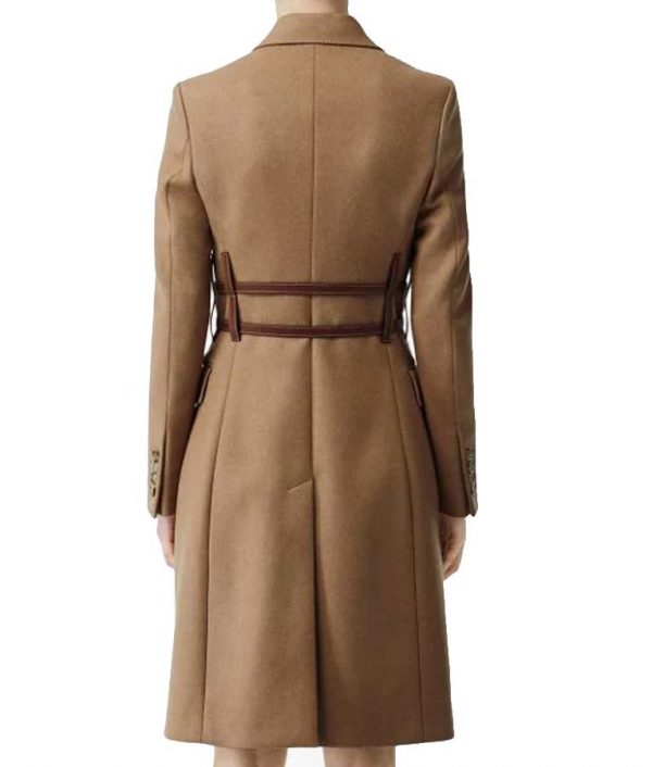 Love Life Darby Carter Brown Wool Trench Coat back