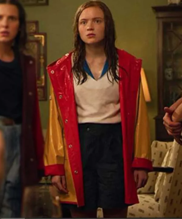 Max Mayfield Stranger Things Red and Yellow Coat front