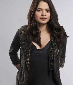 Melonie Diaz Charmed Mel Real Leather Jacket front
