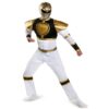 Mighty Morphin Power Ranger White Polyester Costume front
