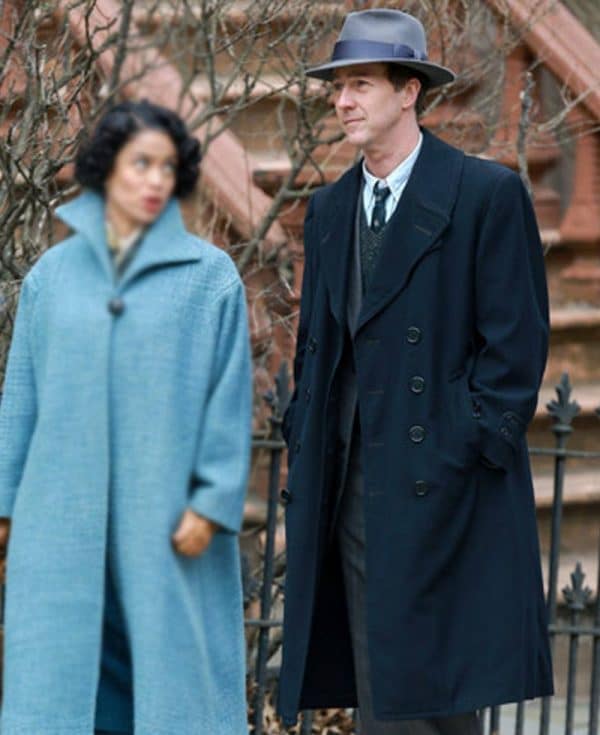 Motherless Brooklyn Edward Norton Wool Trench Coat other side