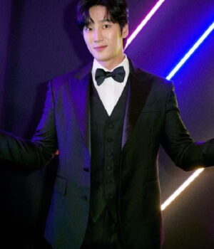 My Name Event Ahn Bo-Hyun Black Cotton Tuxedo frotn