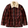 Superman and Lois Clark Kent Wool Brown Plaid Jacket front