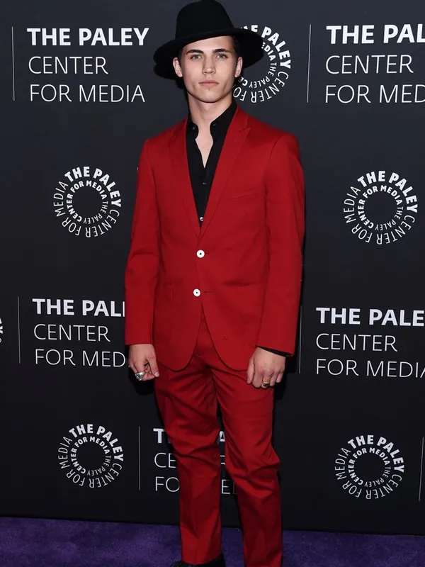 Tanner Buchanan Cobra Kai Premiere Mens Red Suit front