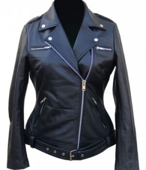 The Walking Dead Negan Women Real Leather Jacket front