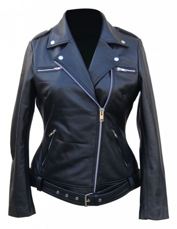 The Walking Dead Negan Women Real Leather Jacket front