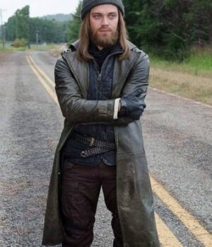 The Walking Dead Paul Jesus Rovia Real Leather Coat other front