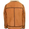 Top Gun B3 Bomber Brown Shearling Fur Leather Jacket back