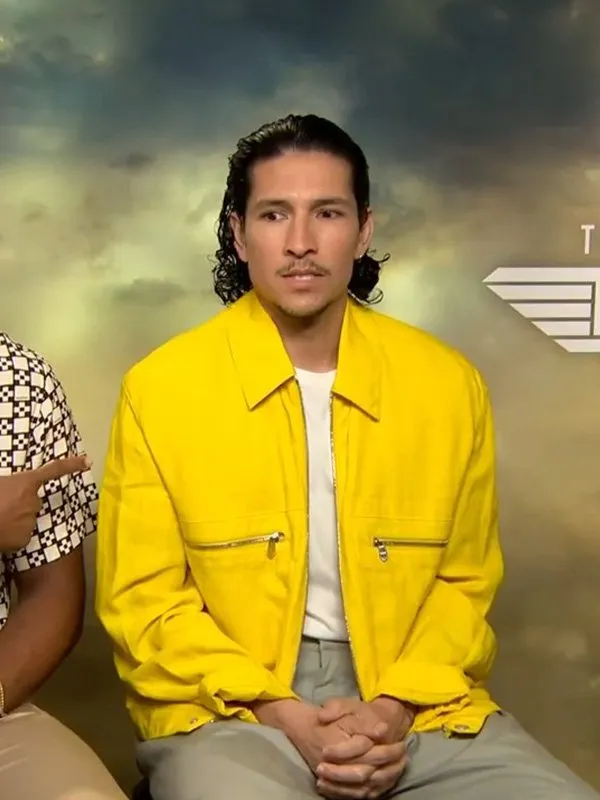 Top Gun Maverick Danny Ramirez Cotton Yellow Jacket frotn