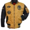 Top Gun Yellow and Black Tomcat MA-1 Bomber Cotton Jacket front