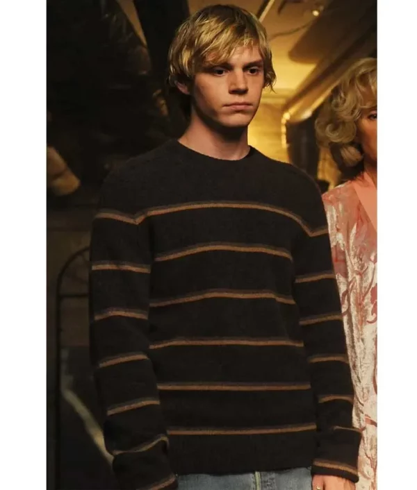 Amer­i­can Hor­ror Sto­ry Tate Langdon Brown Wool Sweater front
