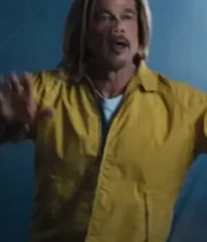 Bullet Train Brad Pitt Yellow Men Cotton Jacket front